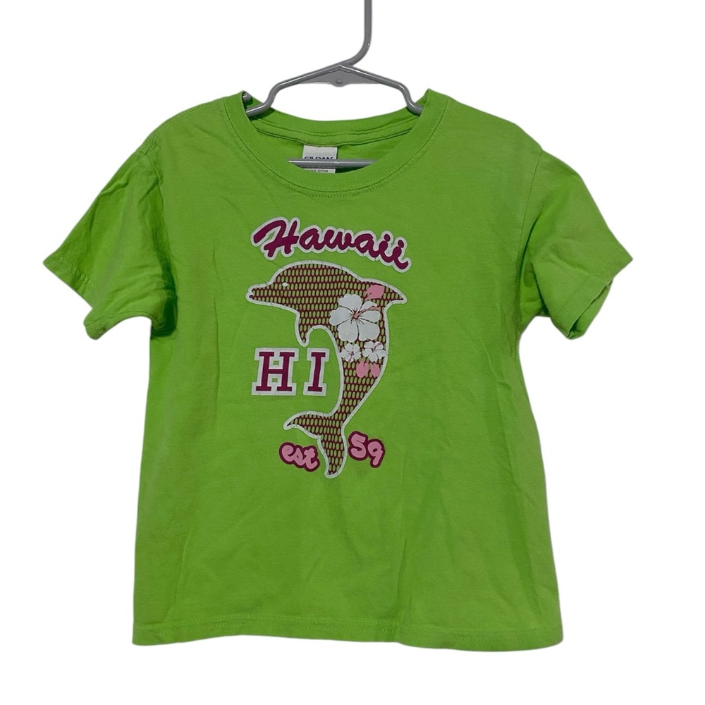 Girls Hawaii Dolphin Graphic Cotton T-Shirt